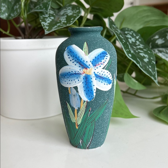 Vintage Hand Painted Floral Bud Vase - Picture 3 of 12